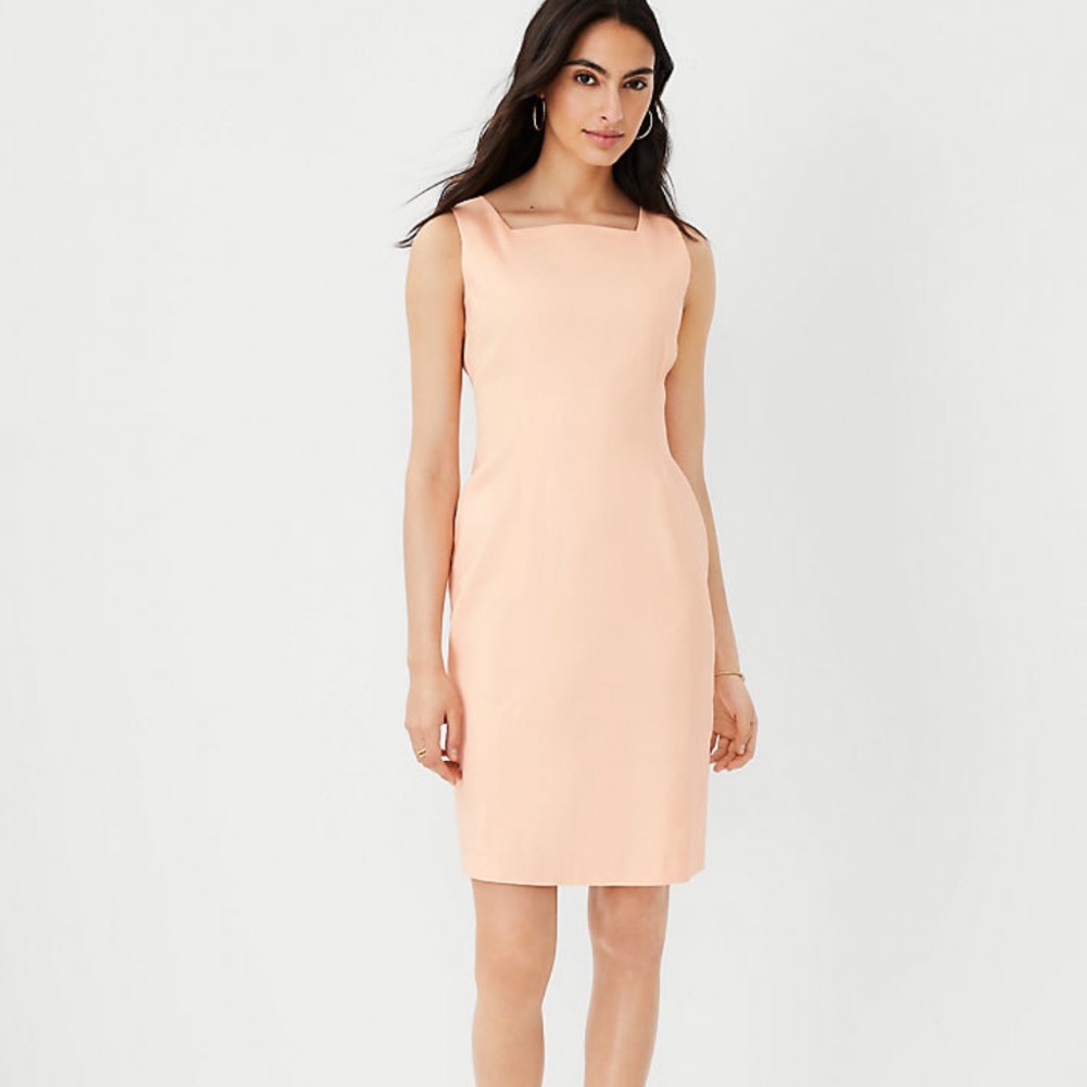 Ann Taylor Size 6P Linen Dress in Orange